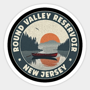 Round Valley Reservoir New Jersey Sunset Sticker